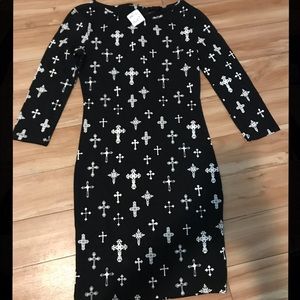 black and cream forever 21 dress